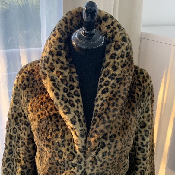 Luii Leopard Faux Fur Jacket size Large - Picture 5 of 17